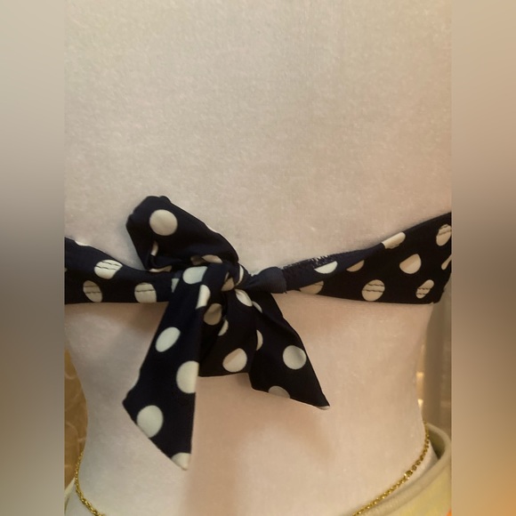 Xhiliration Polkadot Navy and White Padded Bikini Top XL NWOT - Picture 8 of 11